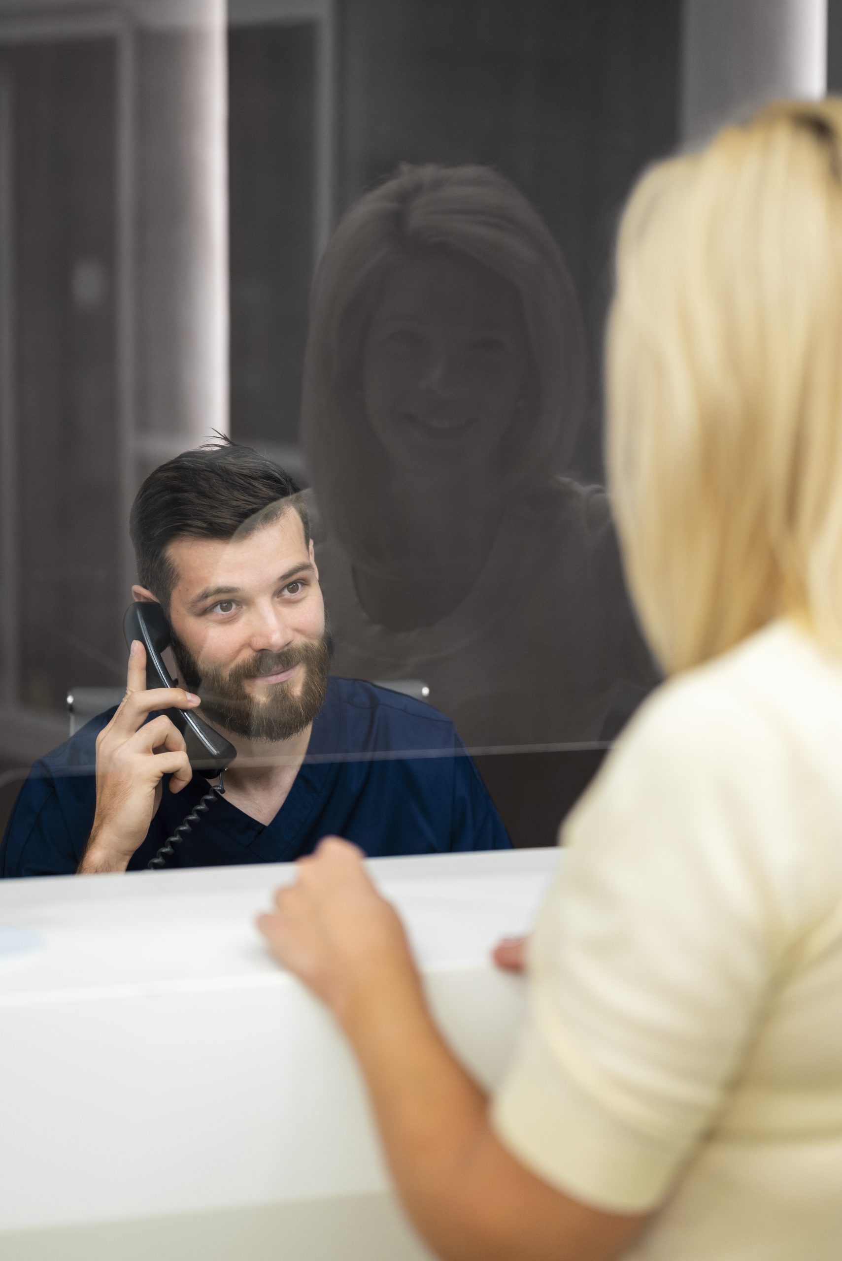 side view nurse talking phone scaled